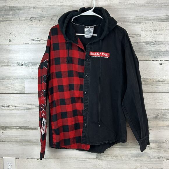 DREAM Hooded Color Block Flannel (Silent Fall) Mental Health Awareness Size XL - Picture 2 of 8